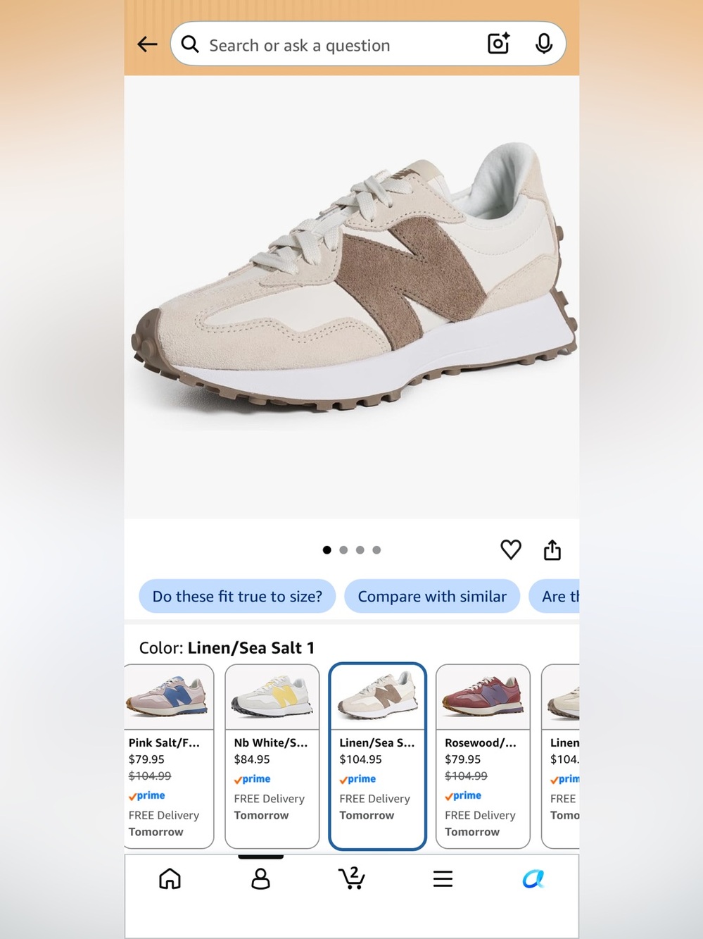 New Balance 327 size 8.5 B - Picture 6 of 6